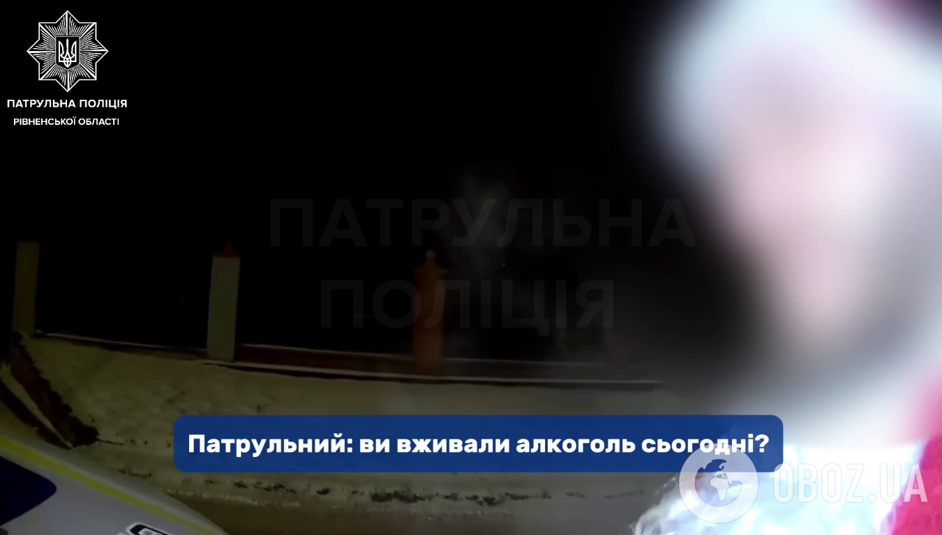 У Рівному в новорічну ніч зловили п'яного "Санту" на Mercedes: патрульні показали відео