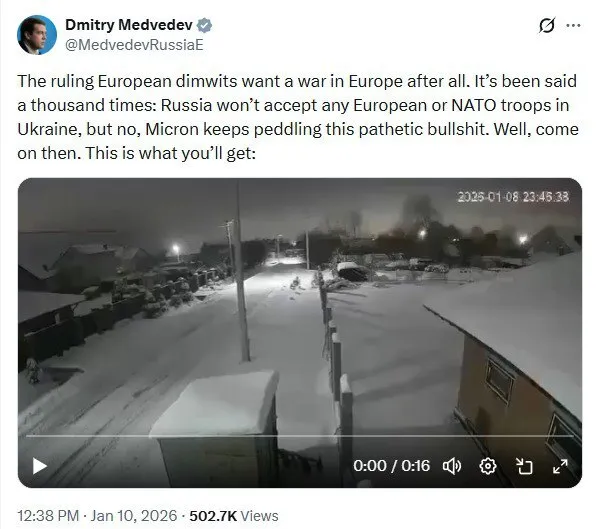 "Правлячі тупі дурні хочуть війни": Медведєв відкрито пригрозив Європі "Орєшніком". Відео