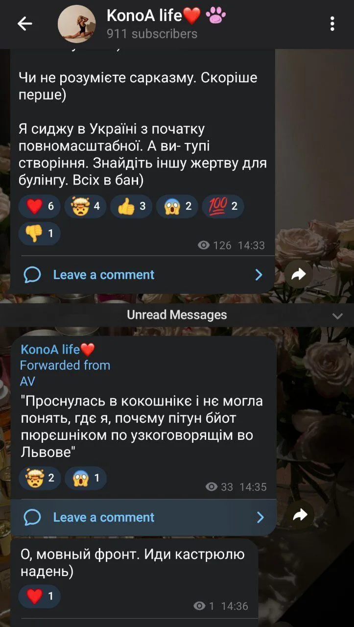 "О, мовний фронт. Іді кастрюлю надєнь". Дружина футболіста збірної України накинулася на українців