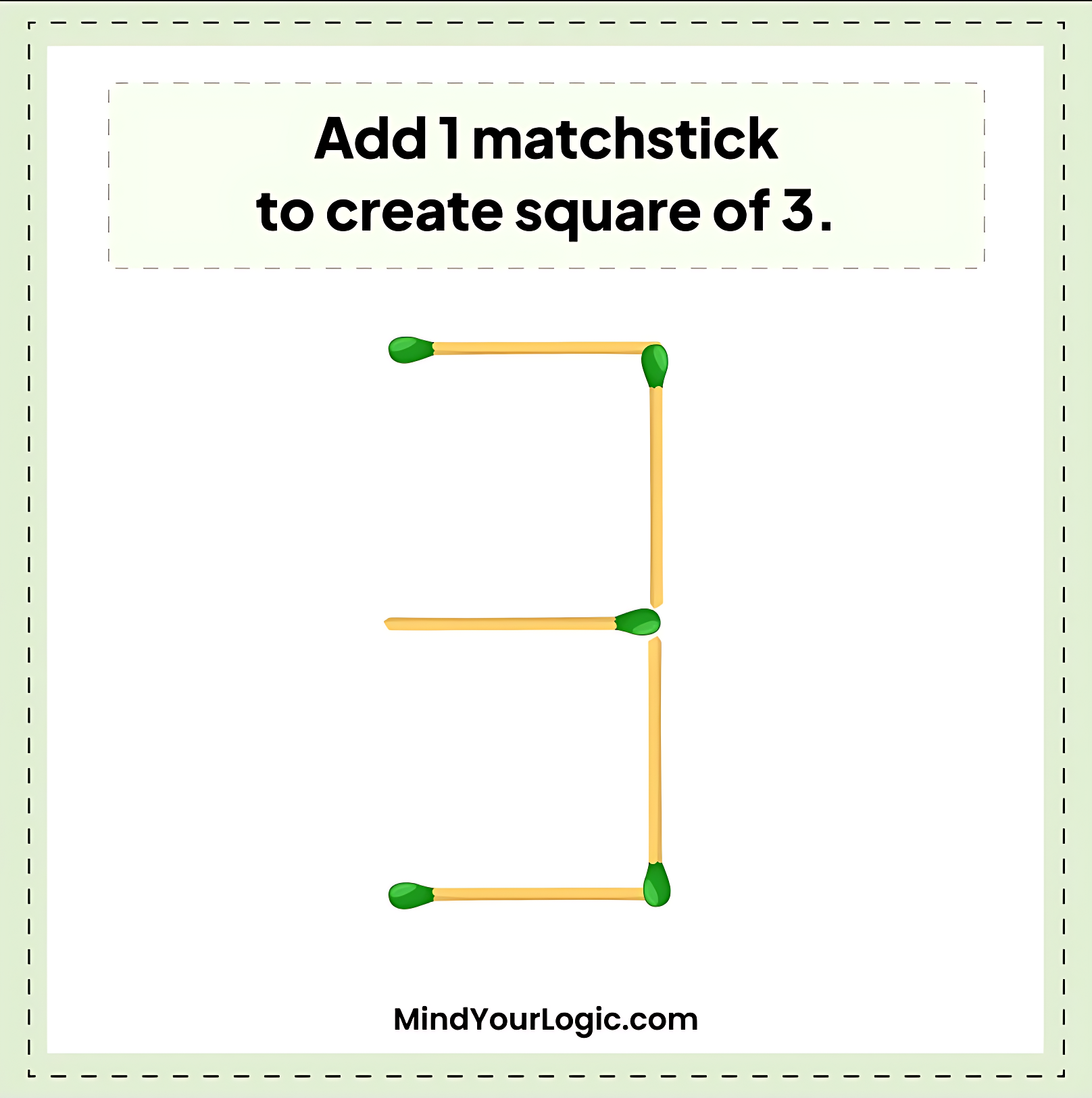 Додайте лише один сірник: головоломка для найрозумніших