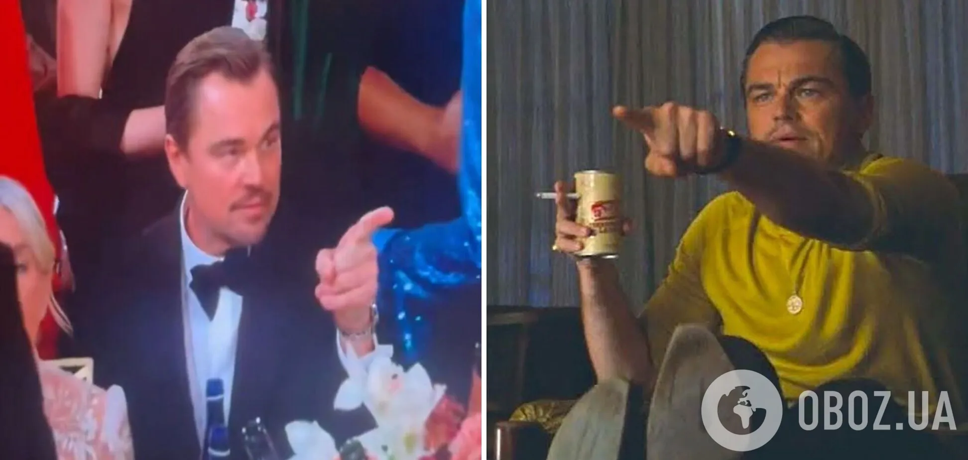 Леонардо Ди Каприо случайно повторил аж два своих легендарных мема на "Золотом глобусе 2026". Фото