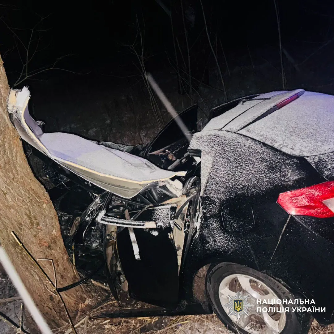 Авто влетело в дерево: на Харьковщине в ДТП погибла 25-летняя женщина, среди пострадавших – дети. Фото