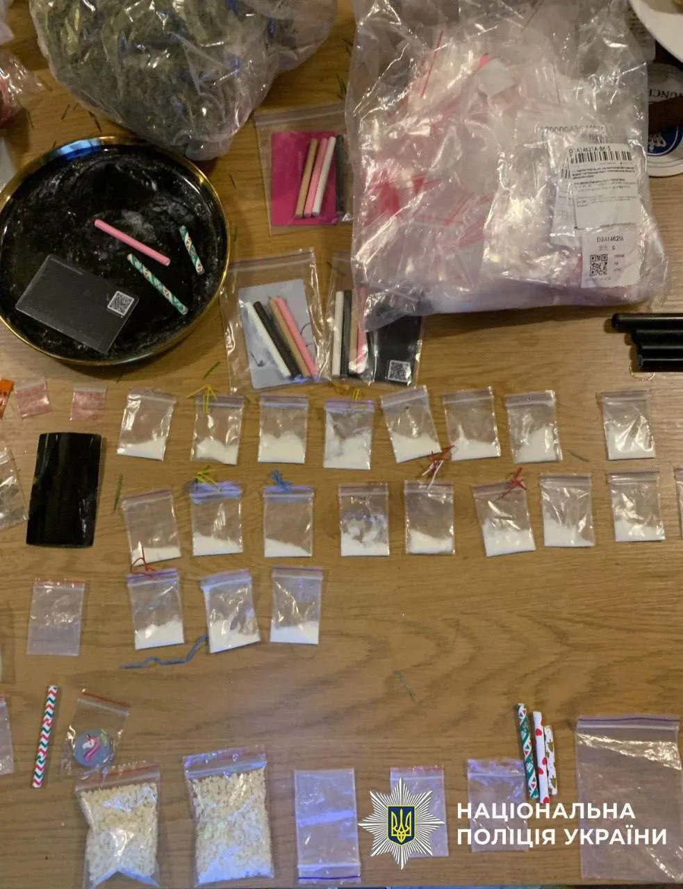 Прикрасив ялинку пакетиками із наркотиками: у Києві затримали іноземця, який розповсюджував заборонені речовини. Фото