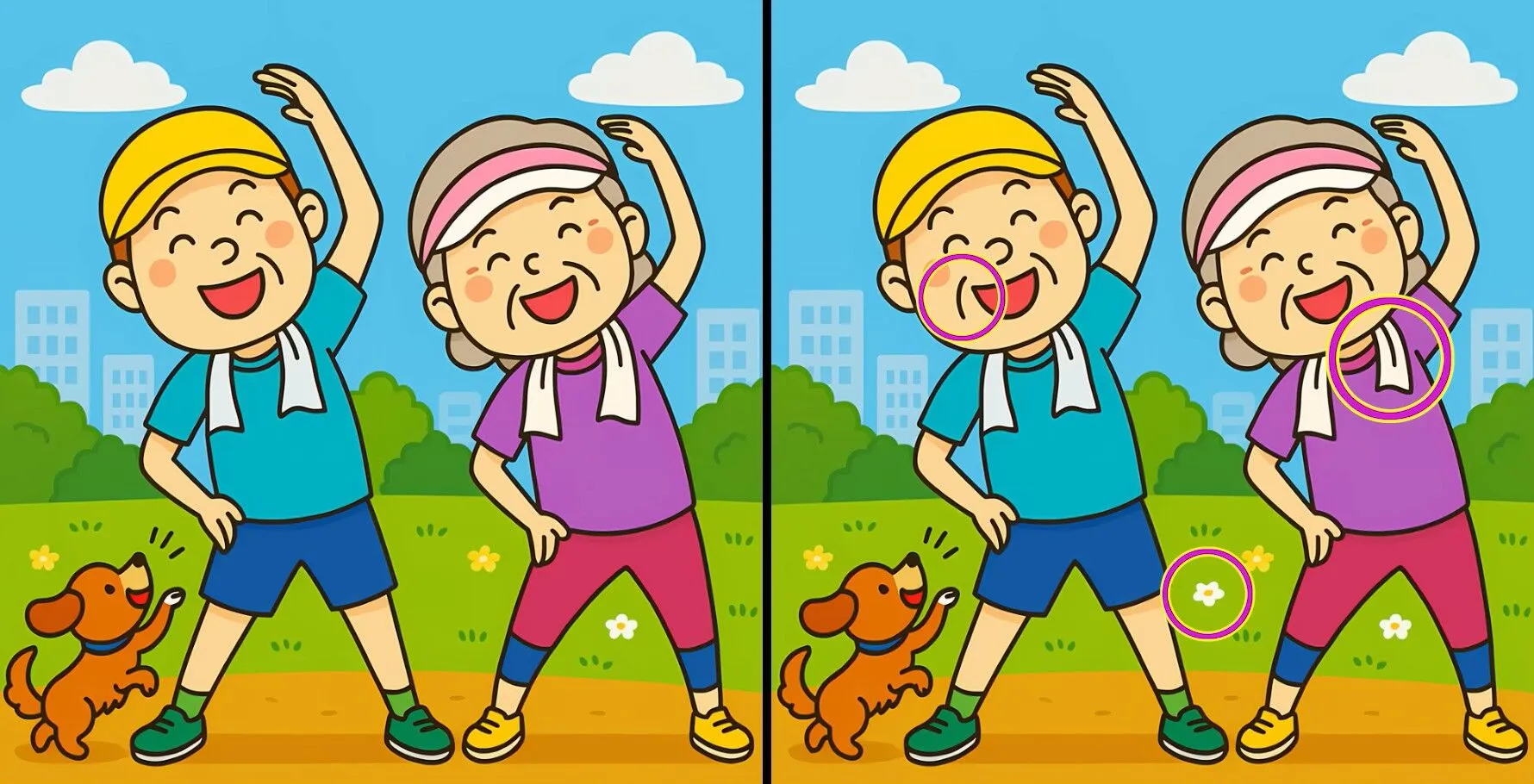 Знайдіть три відмінності: весела головоломка