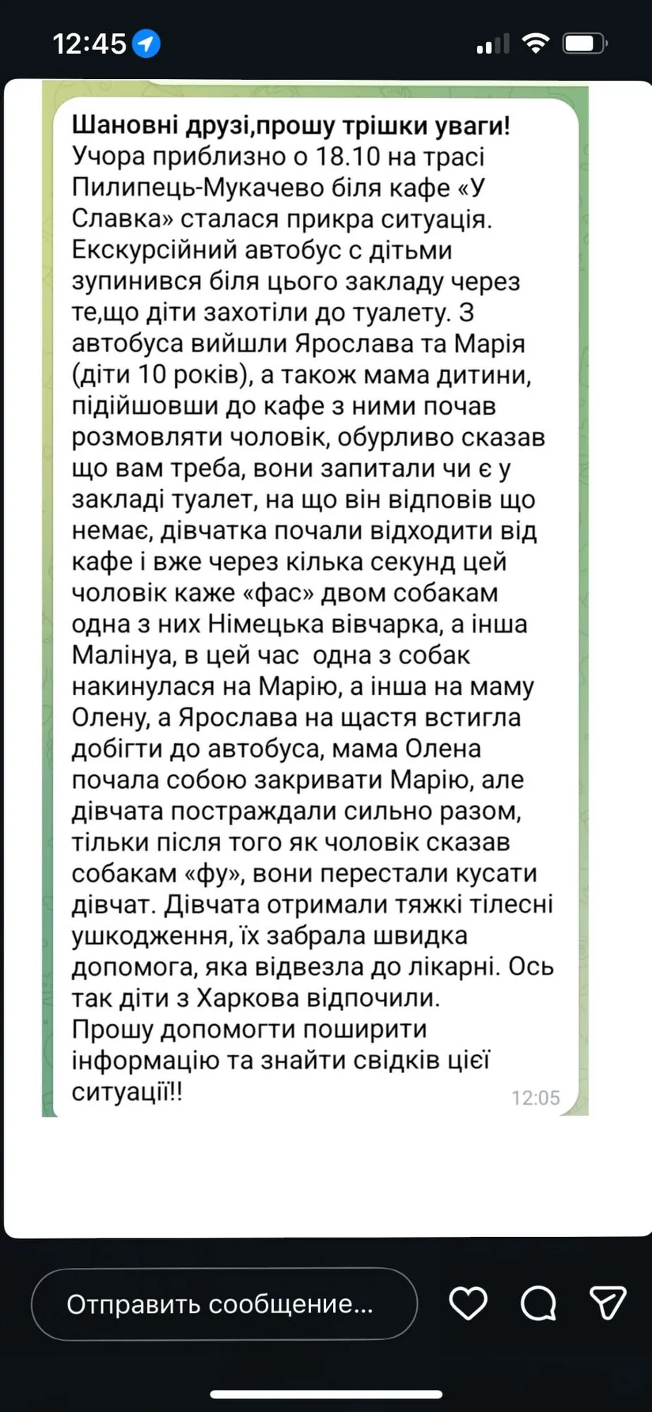 Зашивали рвані рани на нозі: на Закарпатті власник кафе нацькував на дітей собак
