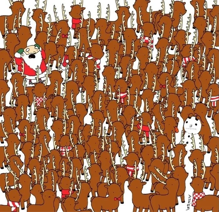 Знайдіть ведмедя серед оленів: головоломка на уважність