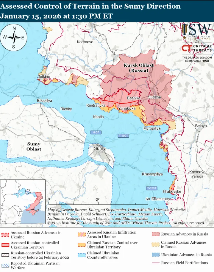 Українські війська просунулися поблизу Куп'янська, Слов'янська та на тактичному напрямку Костянтинівка-Дружківка – ISW