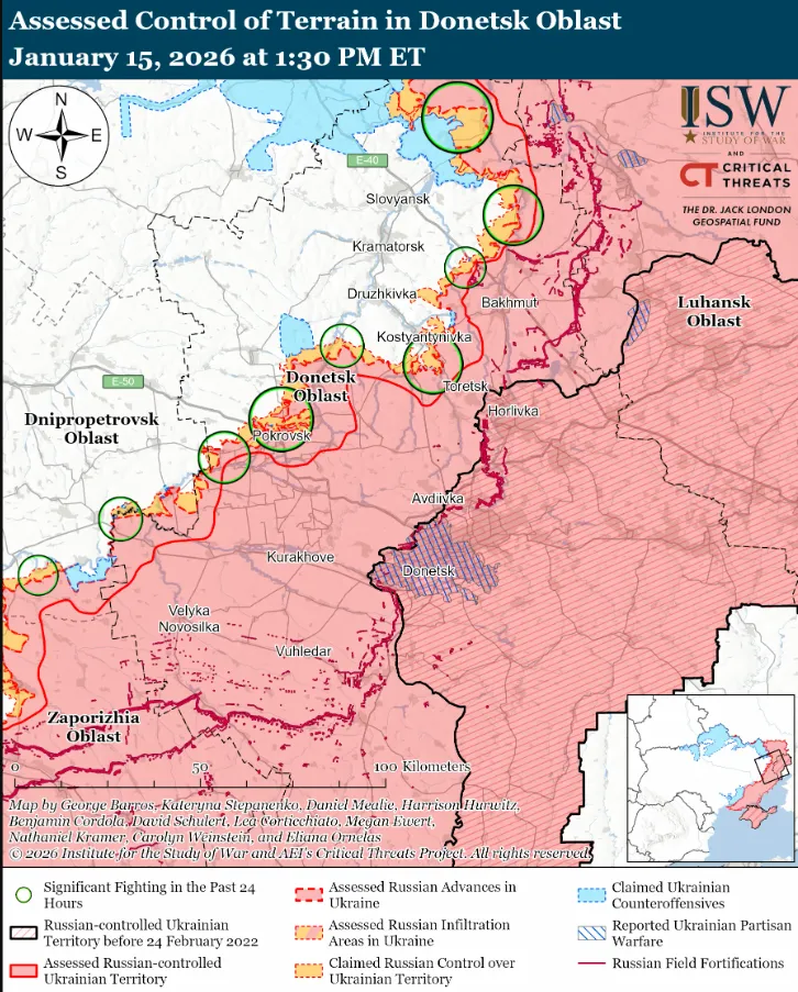 Українські війська просунулися поблизу Куп'янська, Слов'янська та на тактичному напрямку Костянтинівка-Дружківка – ISW