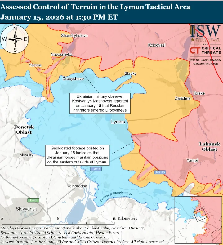Українські війська просунулися поблизу Куп'янська, Слов'янська та на тактичному напрямку Костянтинівка-Дружківка – ISW
