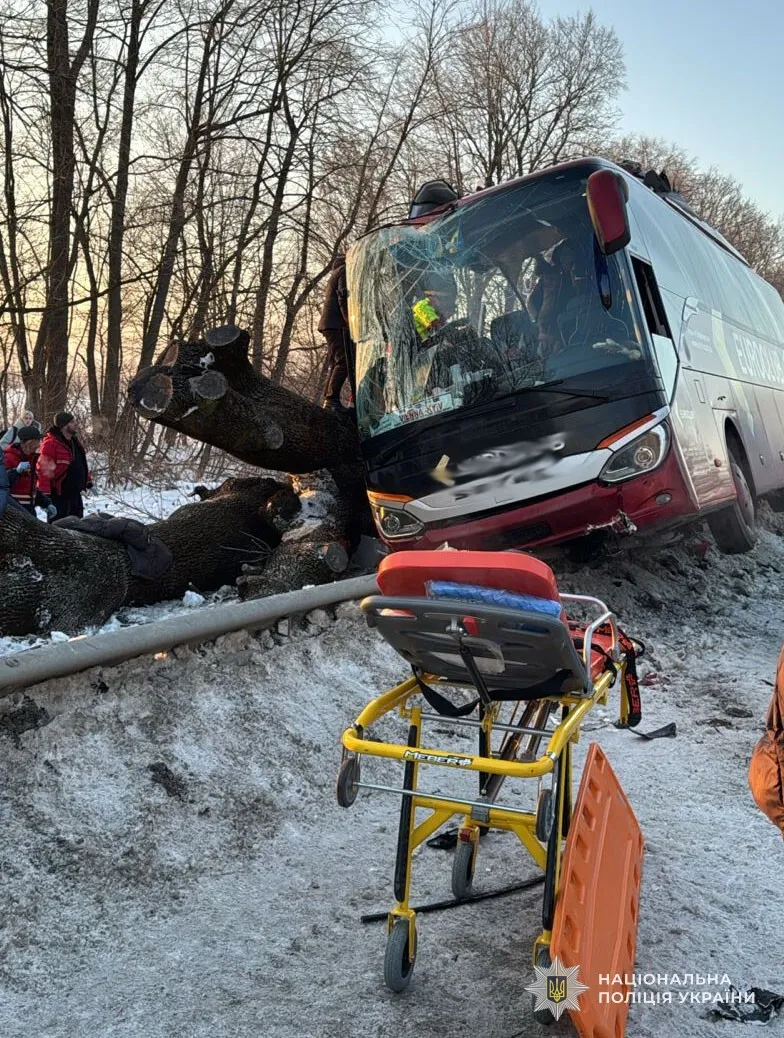 На Львовщине в ДТП попал автобус, который выполнял международный рейс: пострадали девять человек. Фото и видео