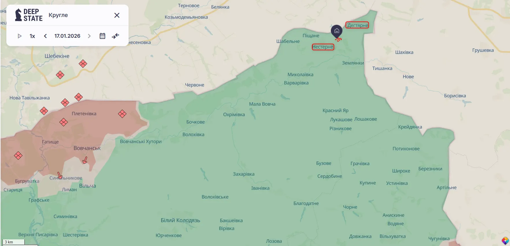 Окупанти націлились на два населені пункти на Харківщині: у ДПСУ розповіли, де хоче прорватися ворог. Карта