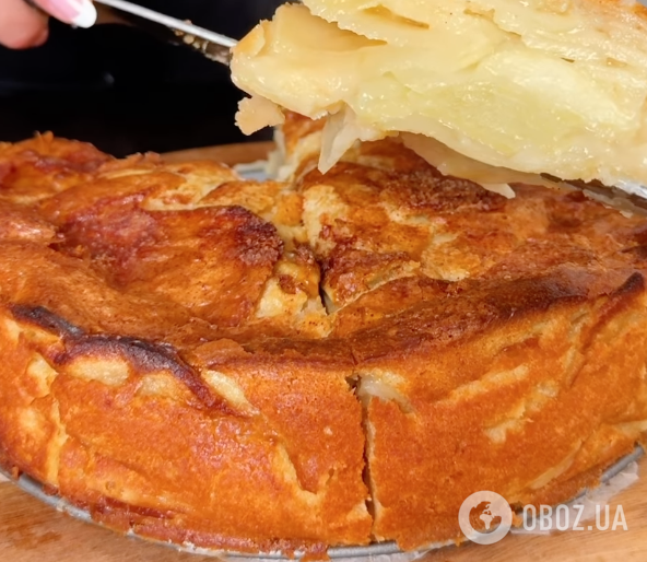 Самый вкусный яблочный пирог "Невидимка" из 90% начинки: делимся десертом домашнего десерта