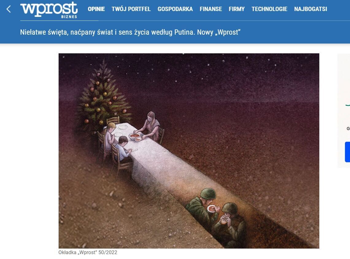 Домалювали триколори: окупанти нахабно вкрали обкладинку польського журналу, присвячену Україні