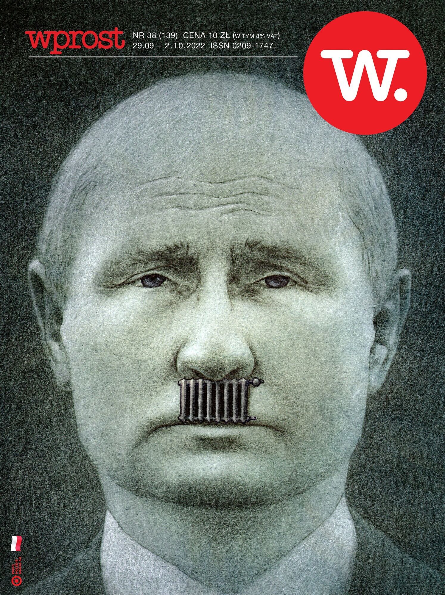 Домалювали триколори: окупанти нахабно вкрали обкладинку польського журналу, присвячену Україні