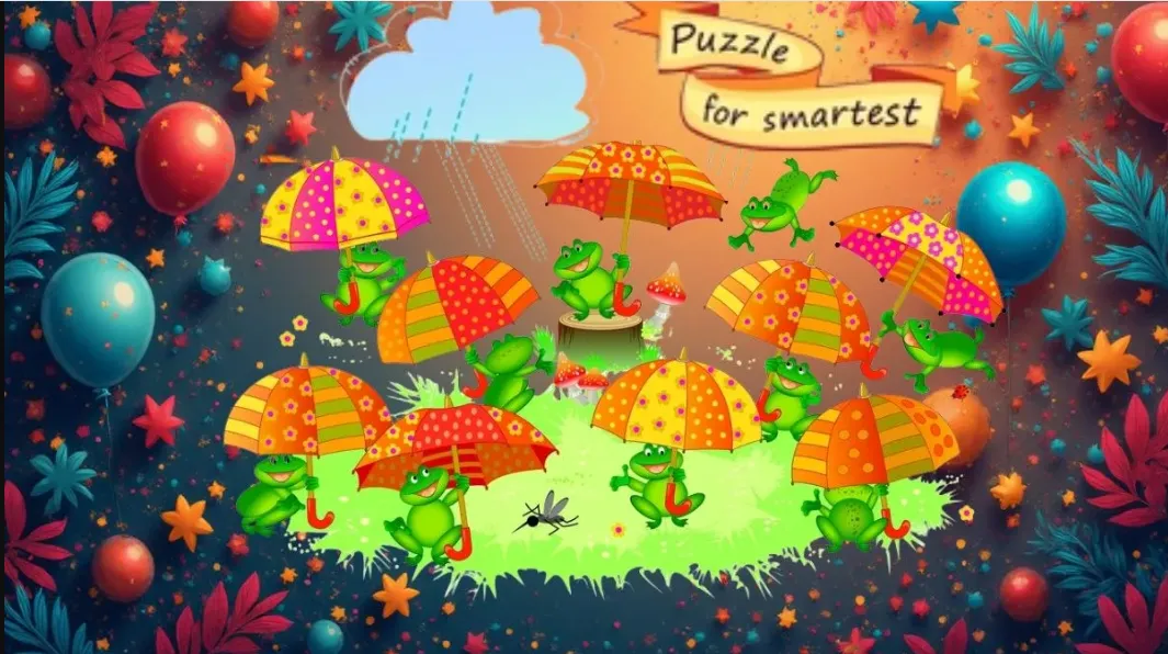 Знайдіть дві однакові парасольки: головоломка