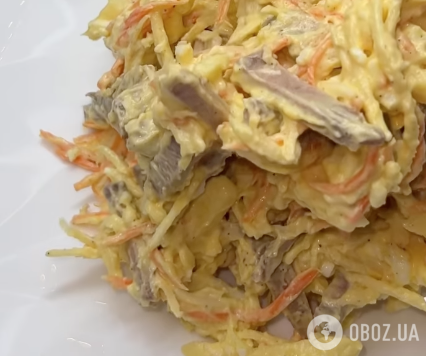 Смачний салат із язика, моркви та яблука: легкий рецепт оригінальної страви