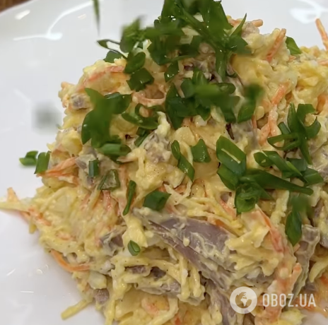 Смачний салат із язика, моркви та яблука: легкий рецепт оригінальної страви