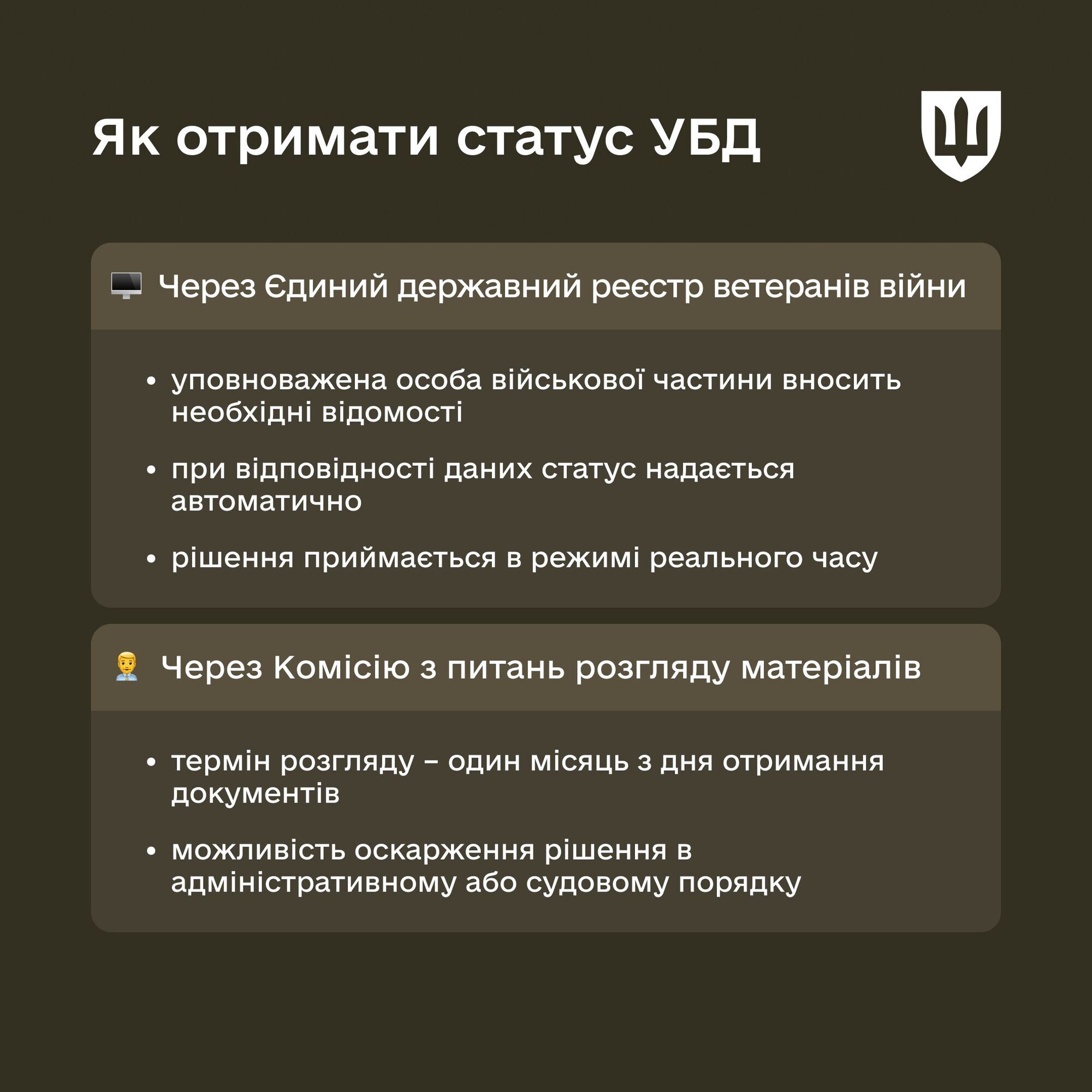 В Украине упростили процедуру получения статуса УБД: алгоритм действий