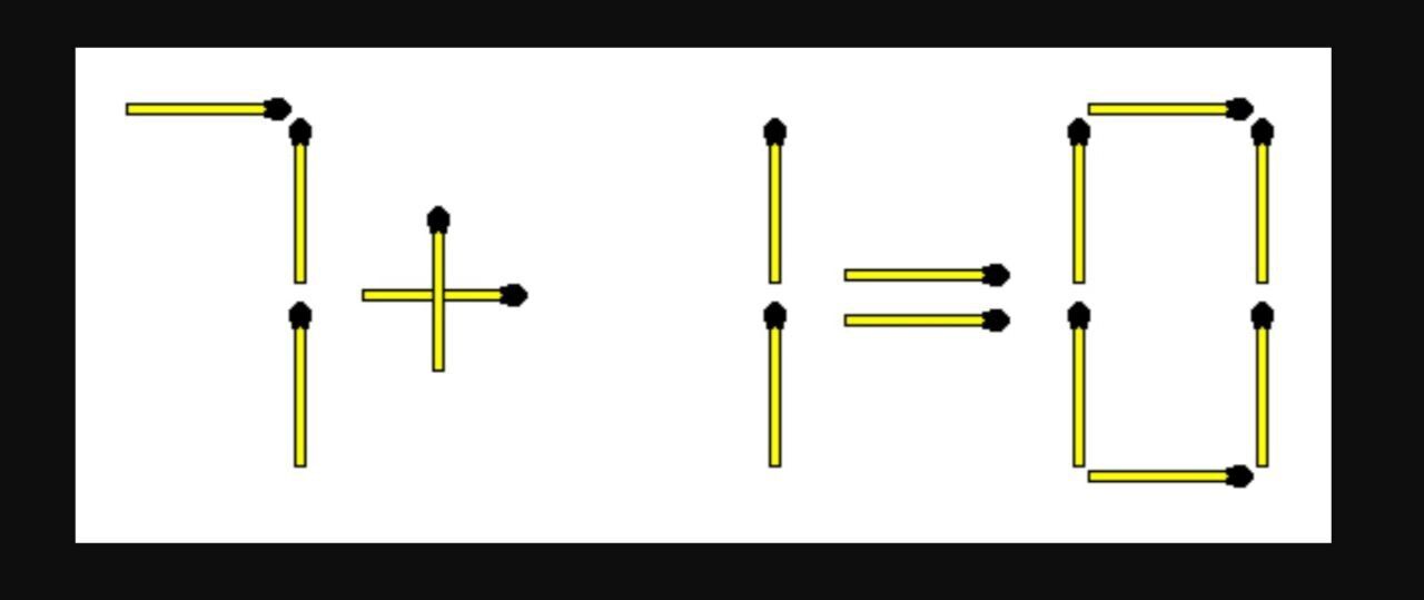 Є два варіанти: непроста головоломка із сірниками
