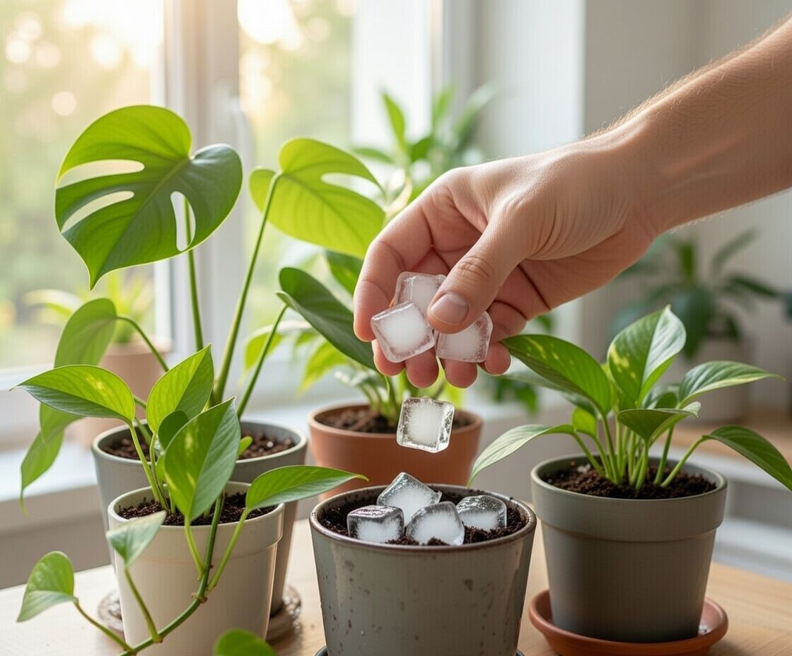Какие комнатные растения можно поливать кубиками льда: преимущества и недостатки