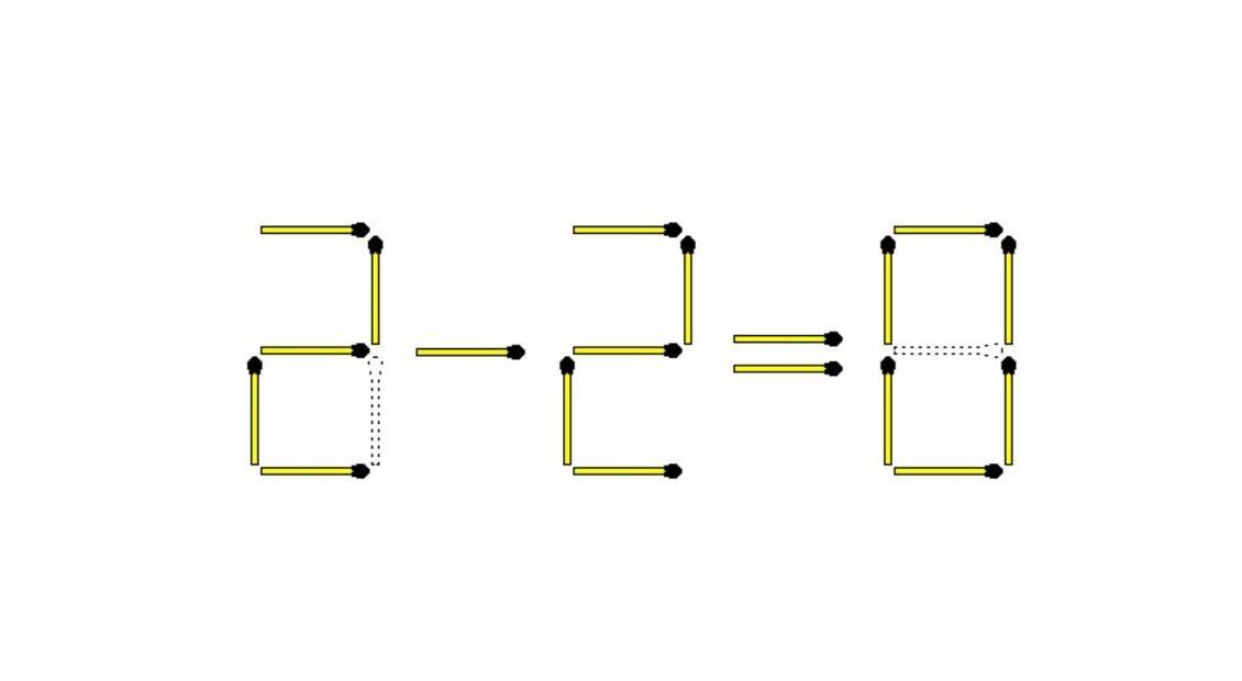 Пересуньте два сірники, щоб рівняння стало правильним: головоломка