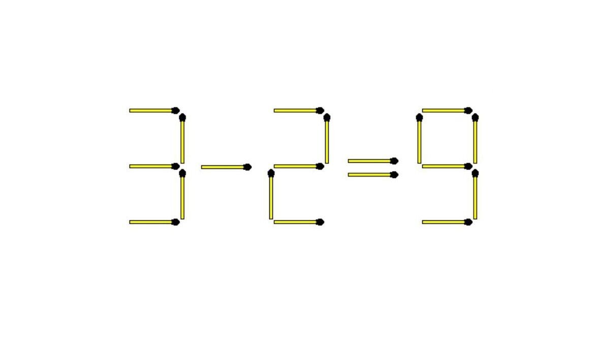 Пересуньте два сірники, щоб рівняння стало правильним: головоломка