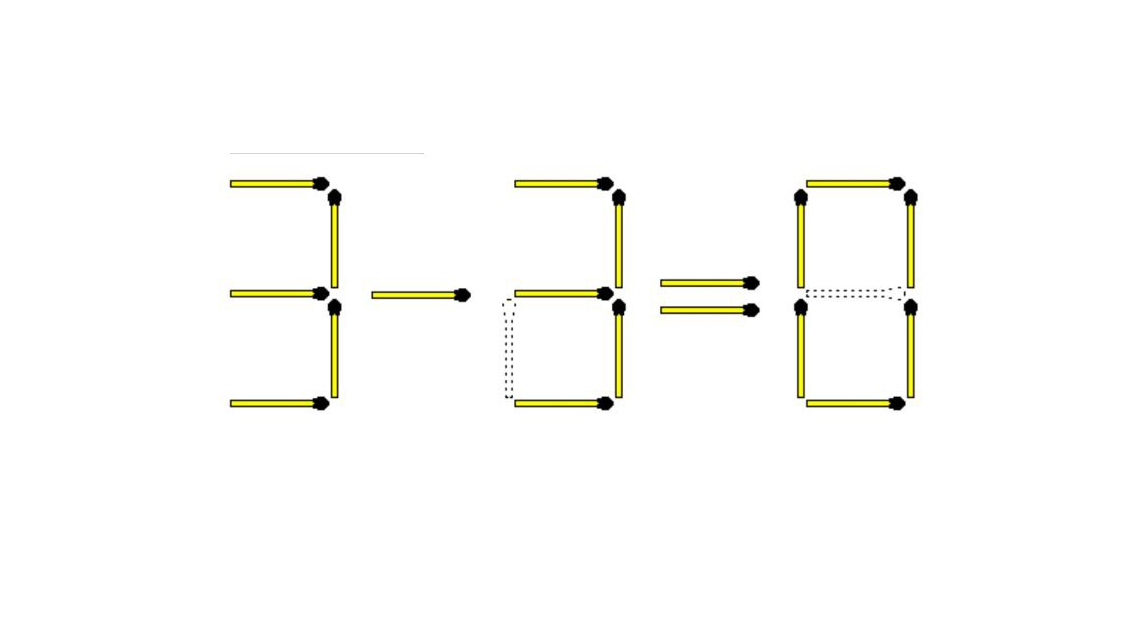 Пересуньте два сірники, щоб рівняння стало правильним: головоломка