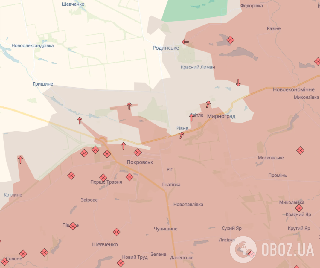 Враг несет значительные потери: в ВСУ заявили, что контролируют северную часть Покровска и Мирнограда