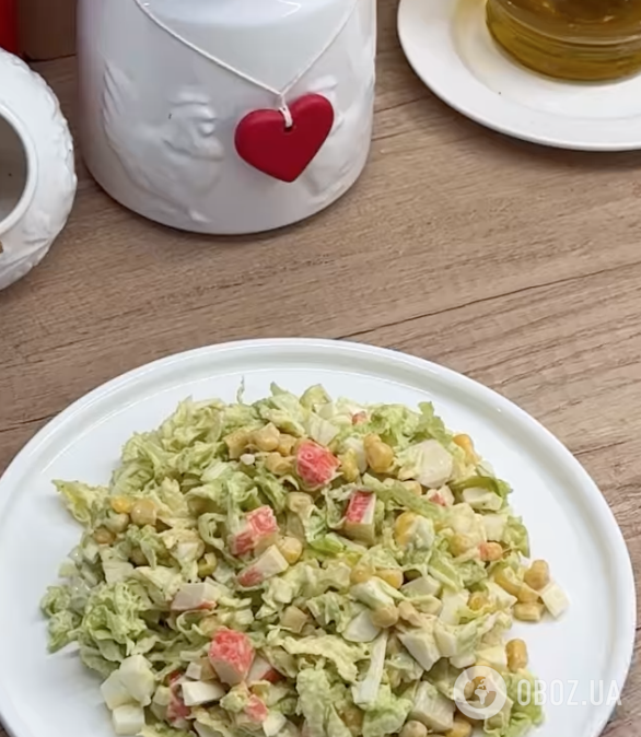 Вкусный салат из пекинской капусты и крабовых палочек: легкий рецепт блюда на каждый день