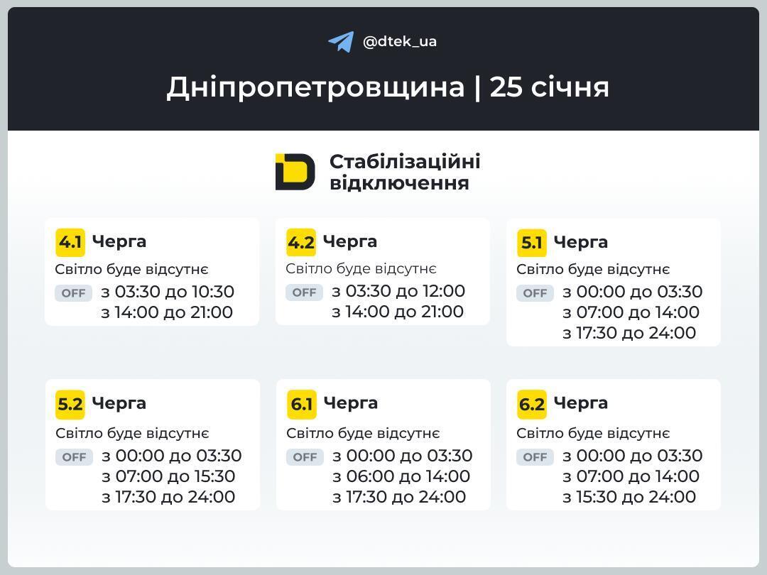 Свет будут выключать во всех областях Украины: графики на воскресенье, 25 января