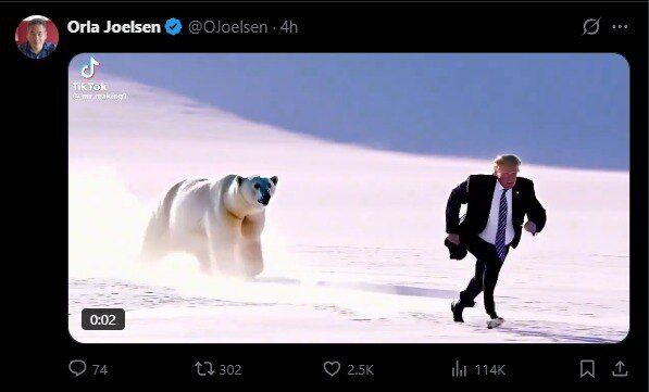 Білий дім показав створене ШІ відео з Трампом і пінгвіном біля Гренландії: в мережі сміються