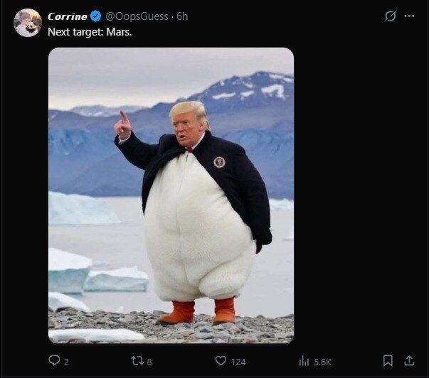 Білий дім показав створене ШІ відео з Трампом і пінгвіном біля Гренландії: в мережі сміються