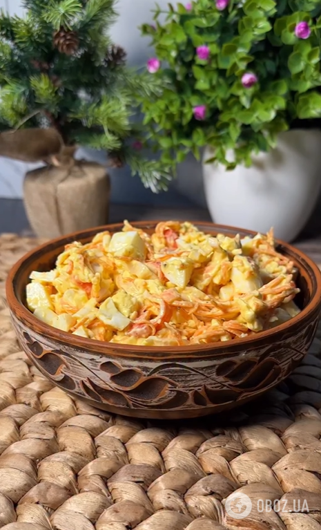 Смачний крабовий салат з корейською морквою: страва на кожен день і для святкового столу