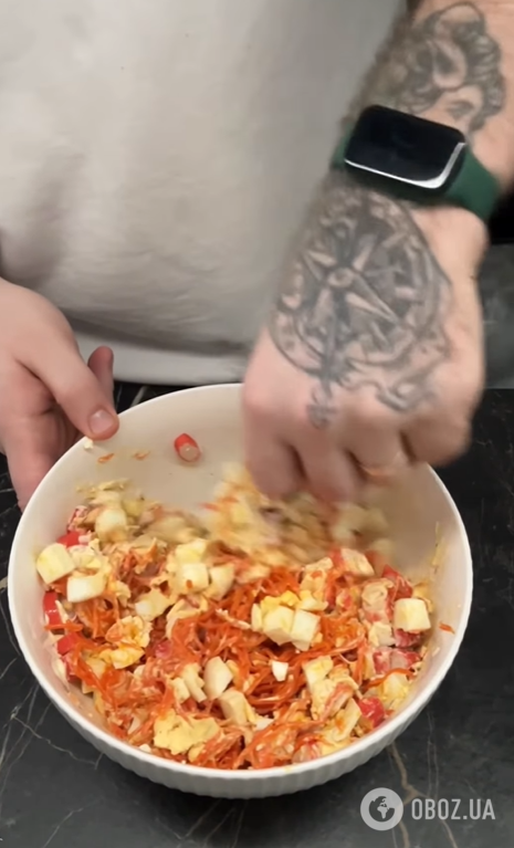 Смачний крабовий салат з корейською морквою: страва на кожен день і для святкового столу