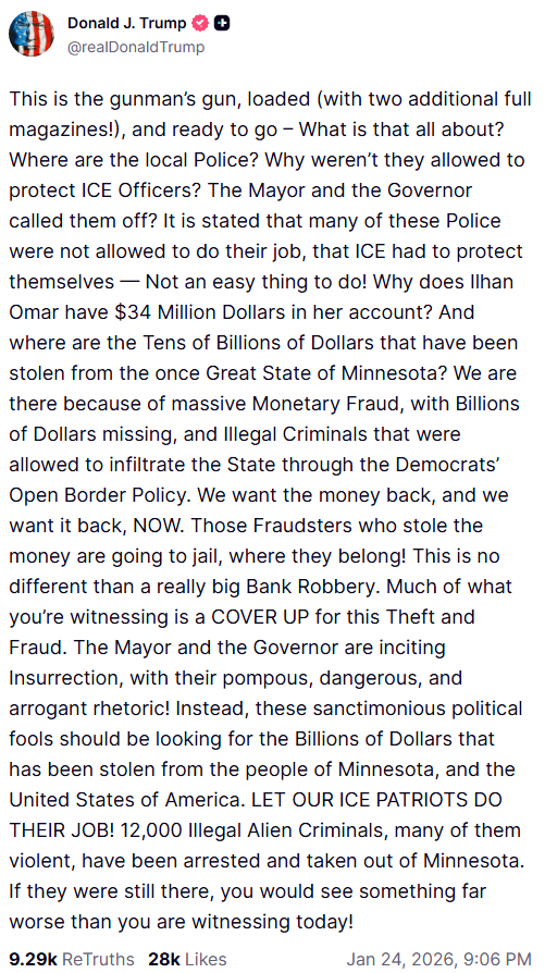 Патріоти роблять свою роботу: Трамп відкрито підтримав убивство 37-річного американця агентами ICE