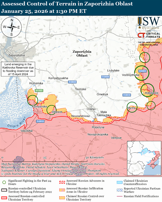 Українські війська просунулися на заході Запорізької області: аналіз бойових дій від ISW