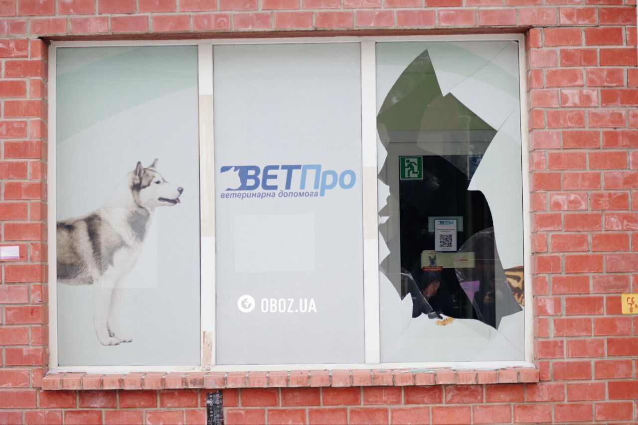 Дыра в крыше дома и поврежденные авто: последствия атаки РФ в Голосеевском районе Киева. Фото и видео