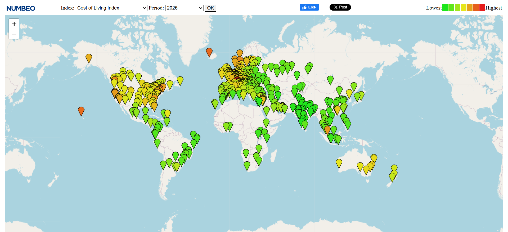 Какие города самые дорогие для жизни в мире: первые 5 – в одной стране
