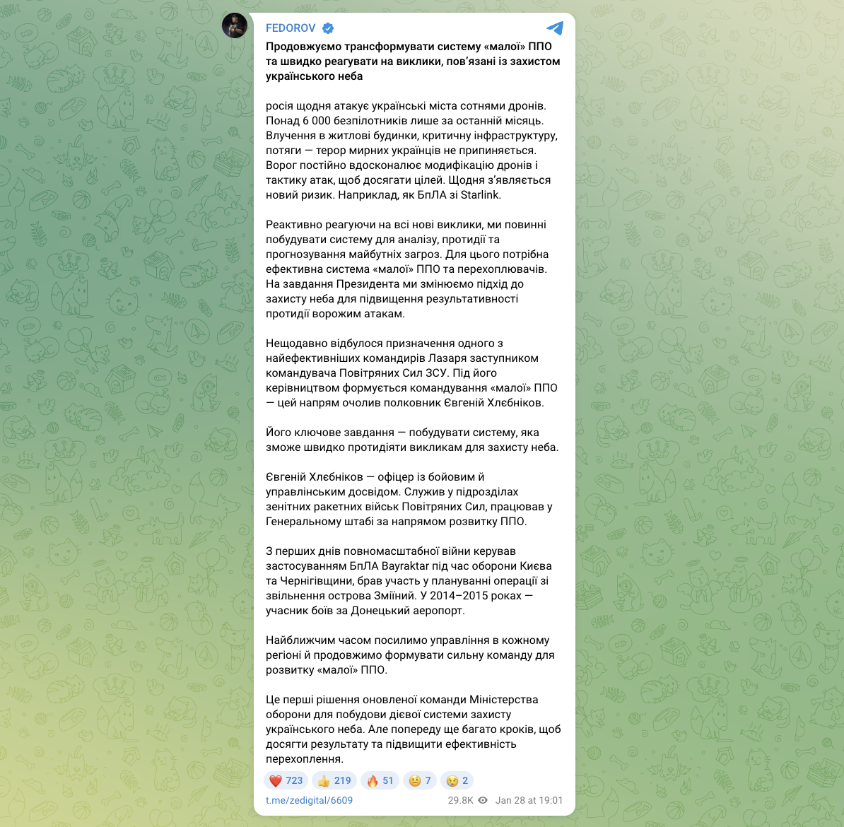Зміна підходу до захисту неба: Федоров описав концепт трансформації системи "малої" ППО