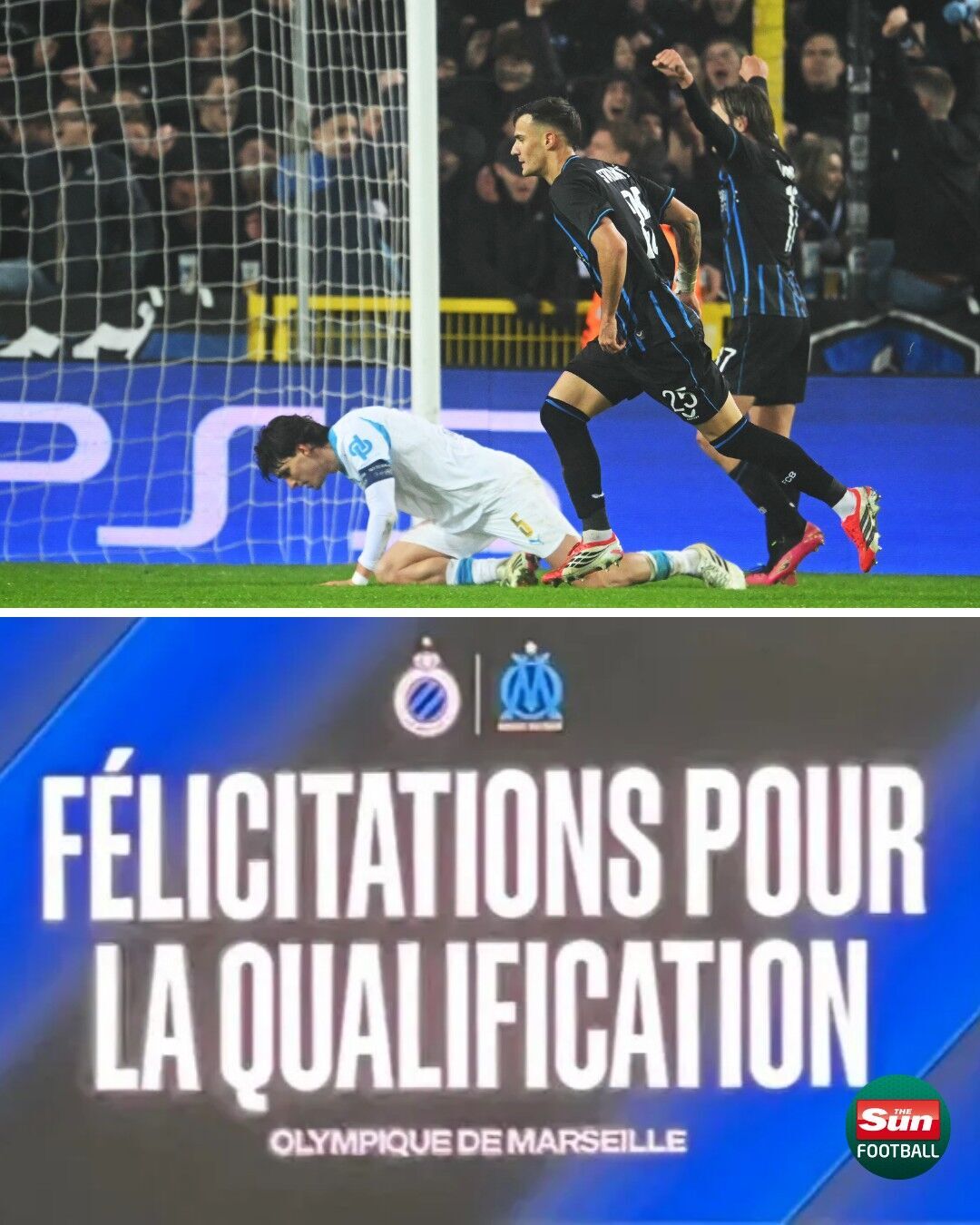 "Брюгге" достроково привітав "Марсель". За хвилину Трубін забив гол і вибив французький клуб із Ліги чемпіонів