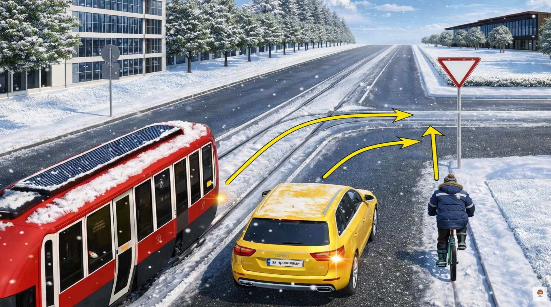 В якому порядку треба проїхати перехрестя? Тест для водіїв