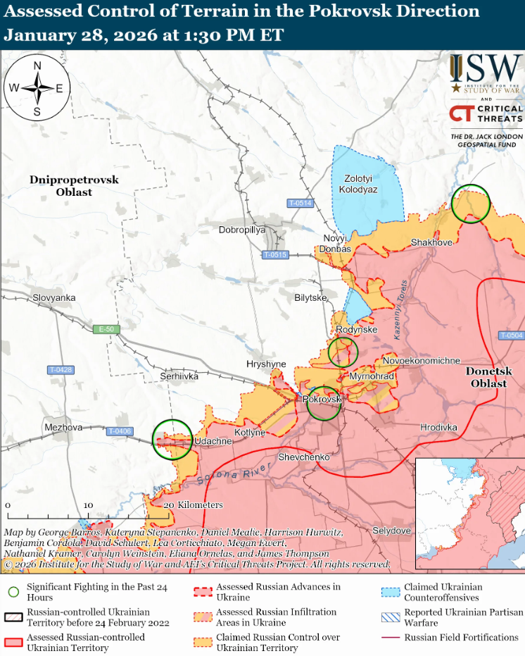 Украинские войска продвинулись в Покровском районе: анализ боевых действий от ISW. Карта