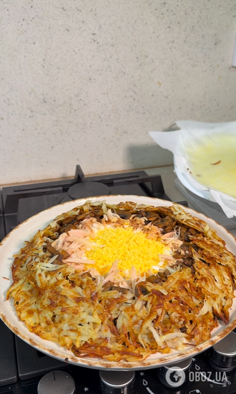 Салат "Гніздо" з куркою та печерицями: як приготувати страву з ефектною подачою