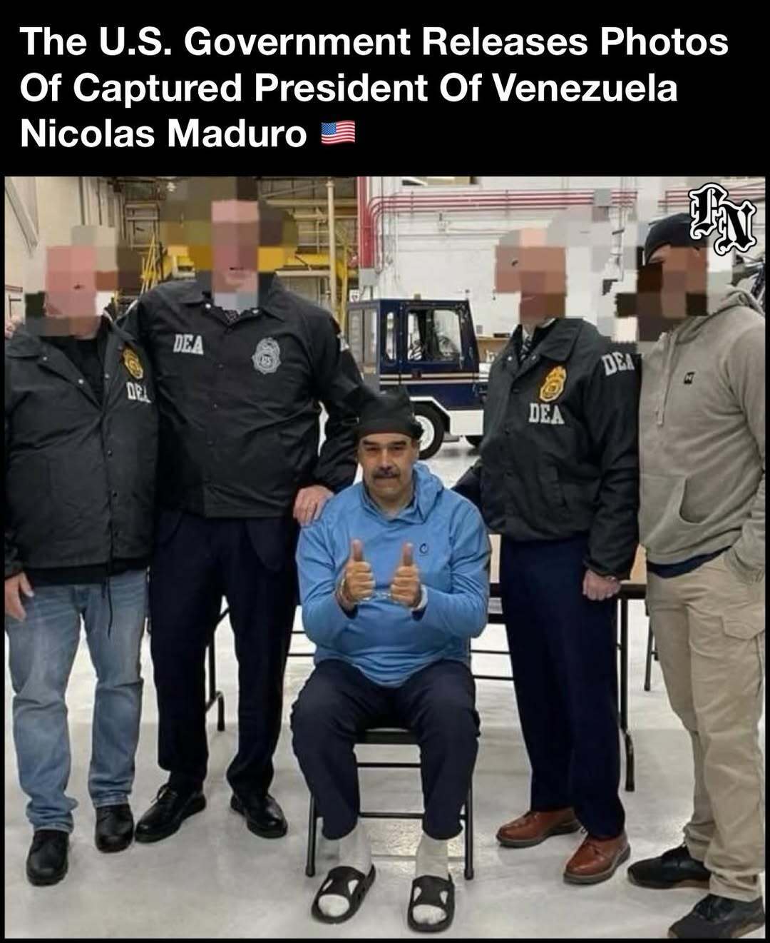 "Добрый вечер, с Новым годом": США опубликовали первые кадры с задержанным Мадуро в Нью-Йорке