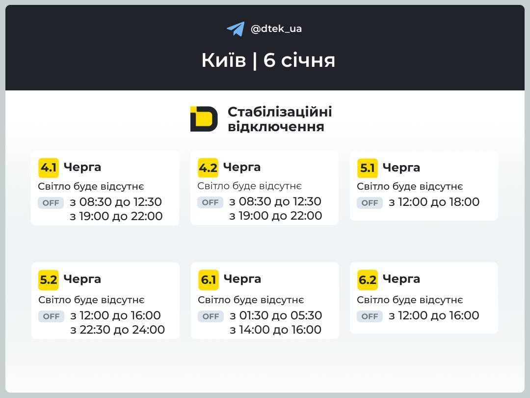 Масштабные отключения электроэнергии: "Укрэнерго" объявило о графиках на 6 января