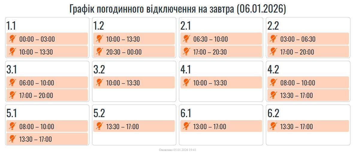 Масштабные отключения электроэнергии: "Укрэнерго" объявило о графиках на 6 января