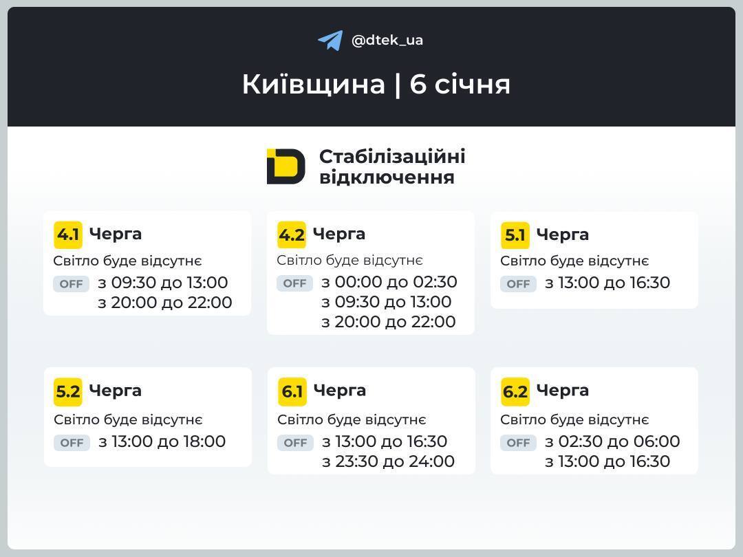 Масштабные отключения электроэнергии: "Укрэнерго" объявило о графиках на 6 января