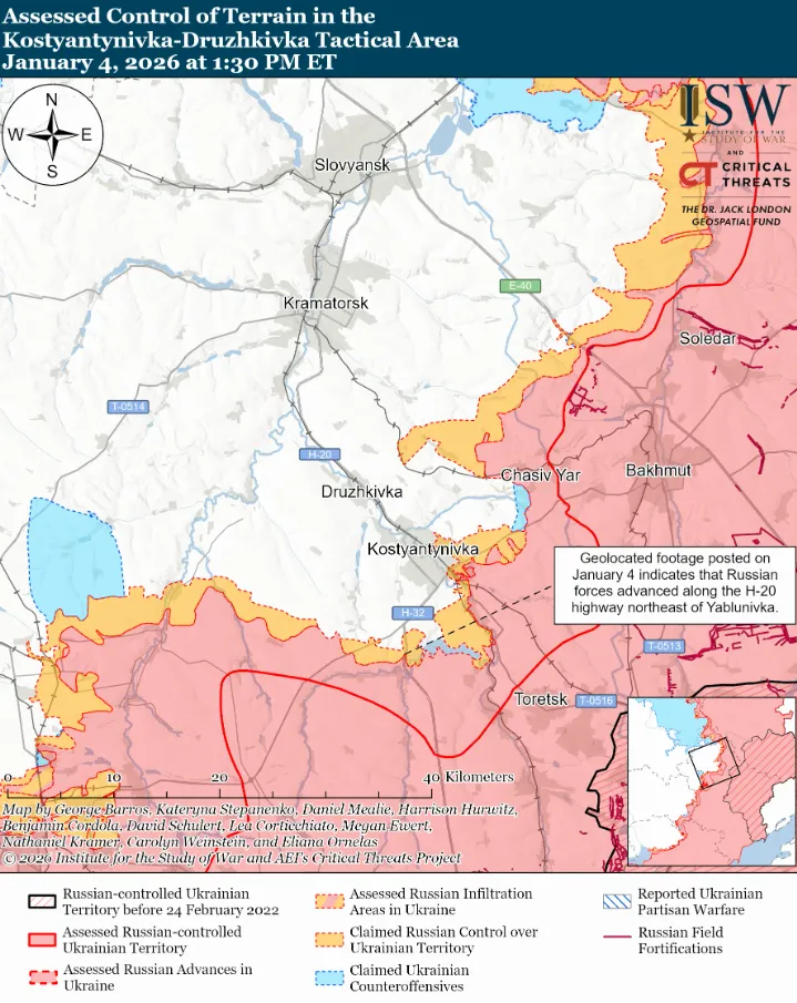 Украинские войска продвинулись вблизи Покровска, оккупанты – в районе Константиновка-Дружковка: анализ ISW