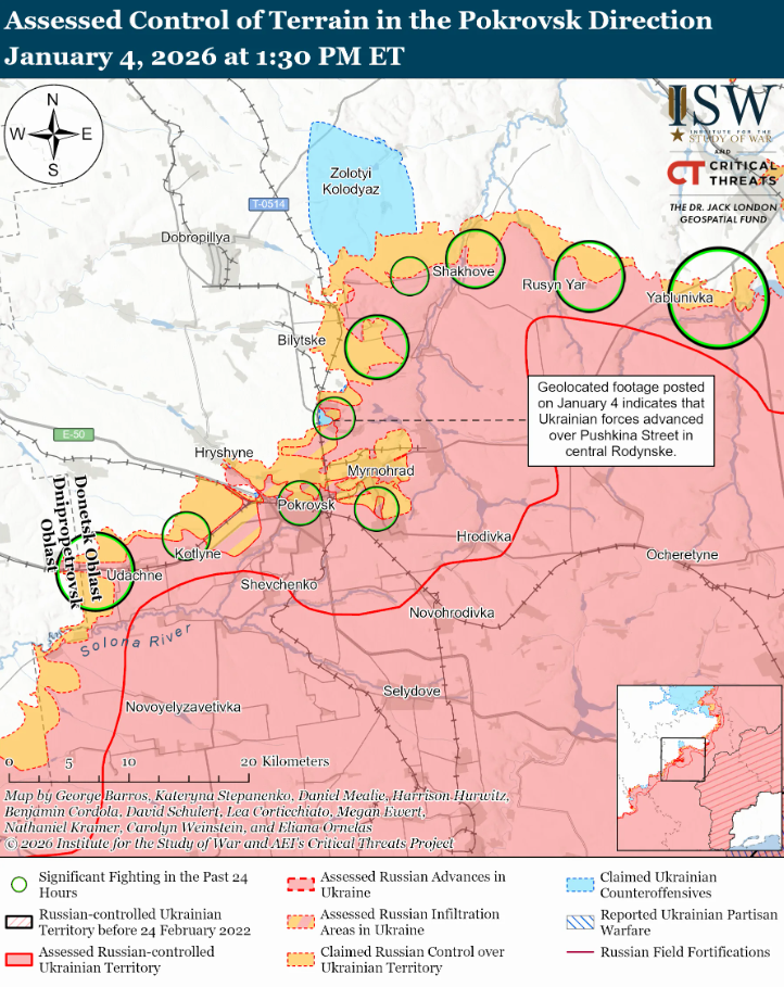 Украинские войска продвинулись вблизи Покровска, оккупанты – в районе Константиновка-Дружковка: анализ ISW