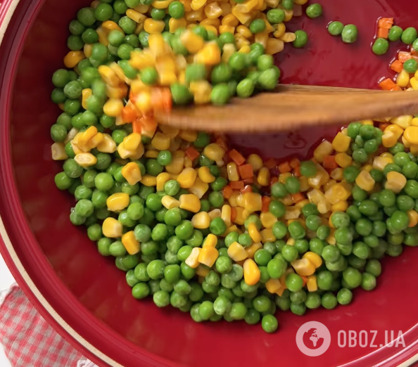 Рис с замороженными овощами для обеда и ужина: рецепт очень вкусного и полезного  блюда